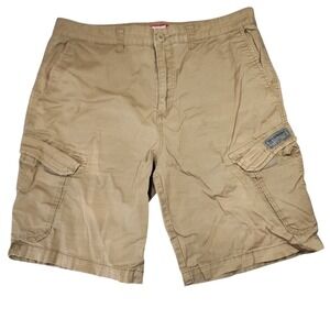 Unionbay Cargo Shorts sz 38 Men Beige Skater Grunge Streetwear Hiking 10" 21"